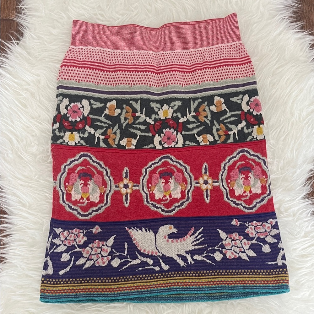Anthropology Colorful Patterned Women's Skirt